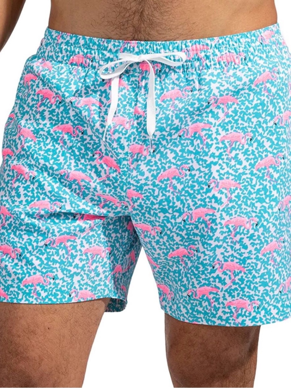 Chubbies Classic Lined 5.5in The Domingos Are Flamingos Stretch Swim Trunk M